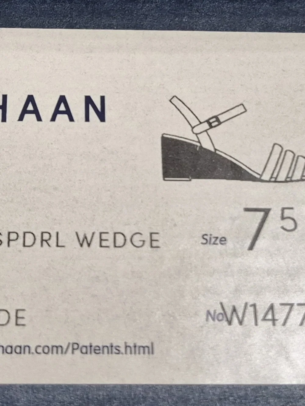 COLE HAAN Women's Black Suede Strap Espadrille Wedge Sandals Size 7.5B